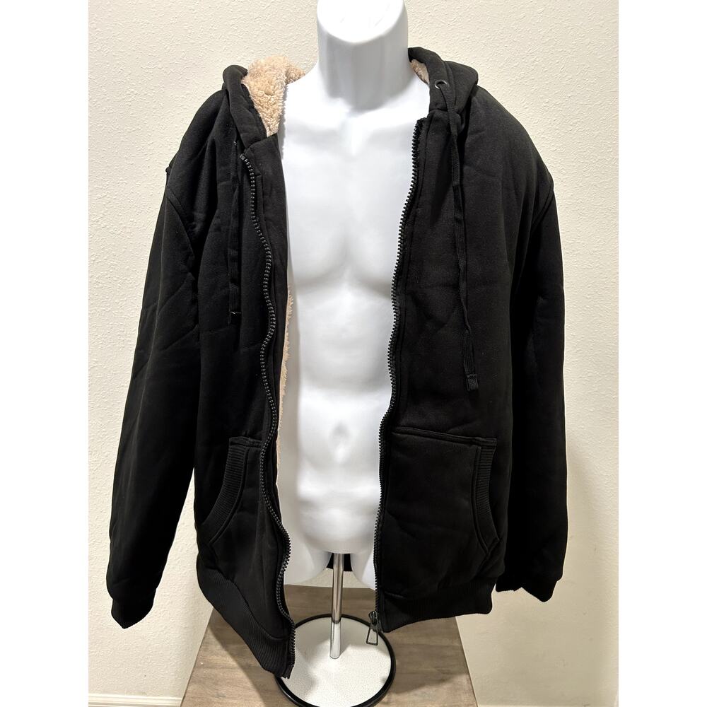 Rudolph Men's Full-Zip Sweater Black - Size XL Cozy Winter Jacket NWT B53
